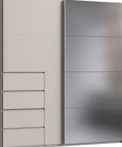 Wimex Schwebetürenschrank »Bali in den Breiten 180cm, 225cm & 270cm, Kleiderschrank mit Spiegel« erhältlich in der Farbe: Kaschmir,Schrank mit 4 Schubladen