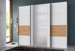 Wimex Schwebetürenschrank »Barmbek Schlafzimmerschrank Garderobenschrank« Kleiderschrank mit 2 Stoffboxen und 2 zusätzlichen Böden, Spiegeltür
