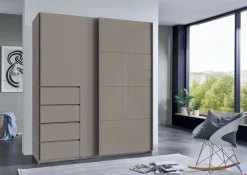 Wimex Schwebetürenschrank »Bali in den Breiten 180cm, 225cm & 270cm, Schrank mit Glaselement« Kleiderschrank erhältlich in den Farben; grafit und saharagrau