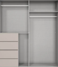 Wimex Schwebetürenschrank »Bali in den Breiten 180cm, 225cm & 270cm, Schrank mit Glaselement« Kleiderschrank erhältlich in den Farben; grafit und saharagrau