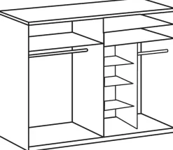Wimex Schwebetürenschrank »Bern Schiebetürenschrank« Schrank mit zusätzlicher Innenausstattung, Garderobe