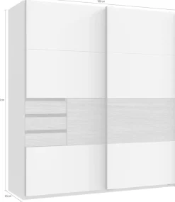 Wimex Schwebetürenschrank »Bremen in der Breite 180cm, wahlweise mit Spiegel« mit moderner Multiplex Optik, inkl. Schubladen