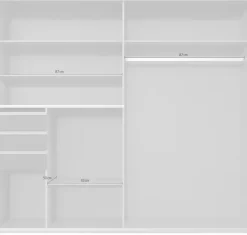 Wimex Schwebetürenschrank »Bremen in der Breite 180cm, wahlweise mit Spiegel« mit moderner Multiplex Optik, inkl. Schubladen