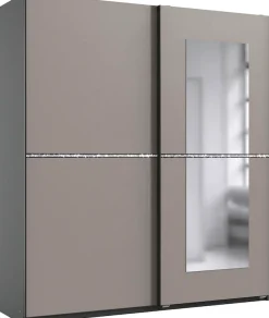 Wimex Schwebetürenschrank »Dundee, Glitzern und Funkeln im Schlafzimmer durch Strassdekor« Kleiderschrank mit Spiegel, 180x64x198cm, Made in Germany