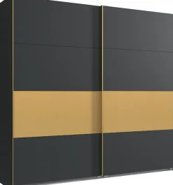 Wimex Schwebetürenschrank »Dubai Kleiderschrank in trendigen goldenen Design« Schlafzimmerschrank wahlweise in zwei Breiten erhältlich,Breite 225cm, 2 Schwebetüren MADE IN GERMANY