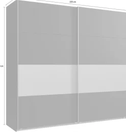 Wimex Schwebetürenschrank »Dubai Kleiderschrank in trendigen goldenen Design« Schlafzimmerschrank wahlweise in zwei Breiten erhältlich,Breite 225cm, 2 Schwebetüren MADE IN GERMANY