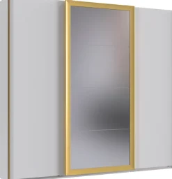 Wimex Schwebetürenschrank »Katar, Kleiderschrank erhältlich in den Breiten 225cm und 270cm« inkl. Spiegel, Akzente in Gold