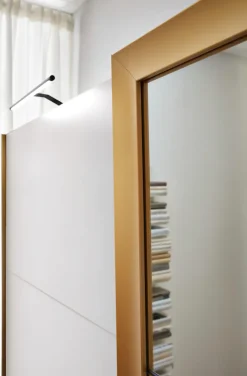 Wimex Schwebetürenschrank »Katar, Kleiderschrank erhältlich in den Breiten 225cm und 270cm« inkl. Spiegel, Akzente in Gold