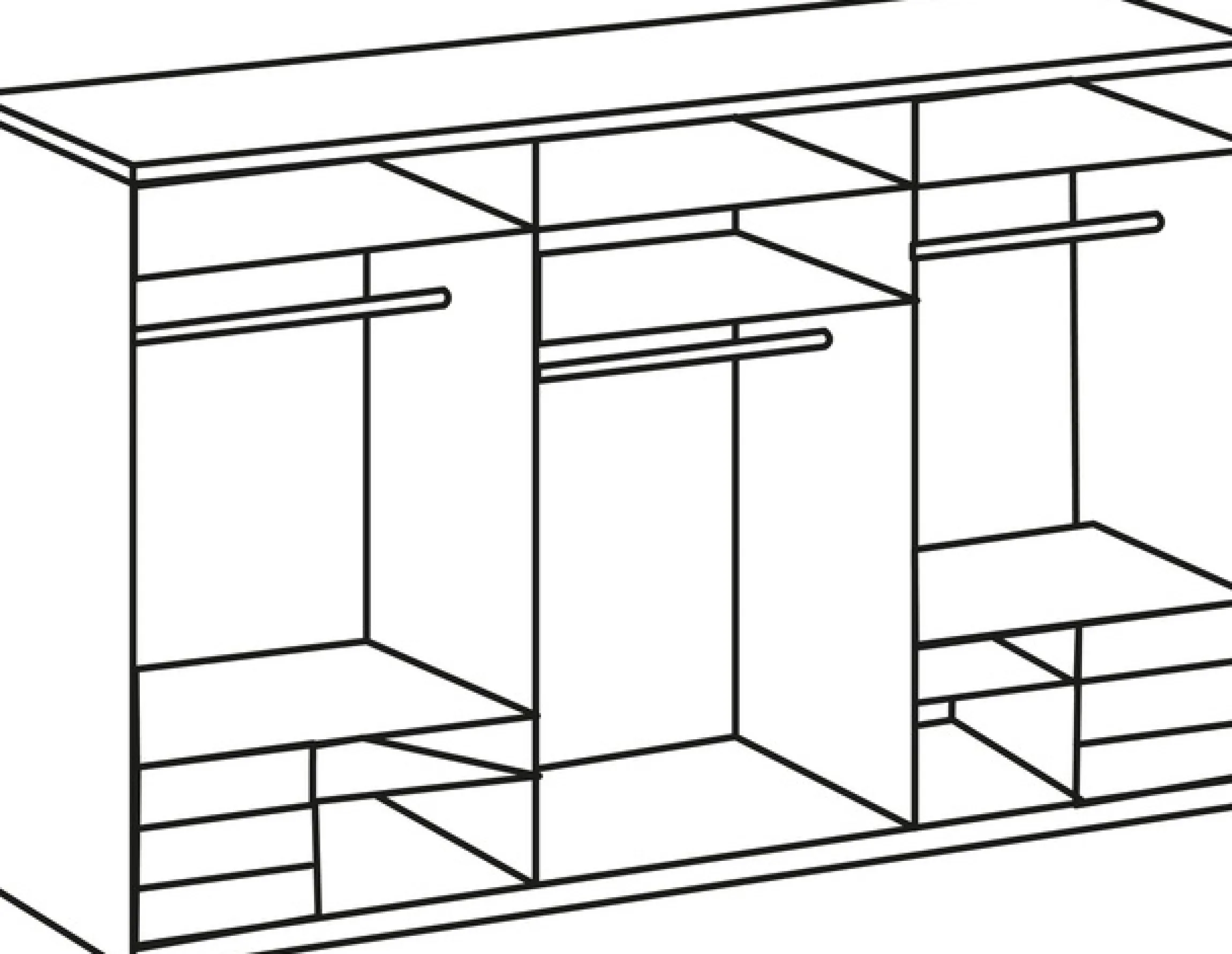 Wimex Schwebetürenschrank »Level by fresh to go« mit Glastüren und Synchronöffnung