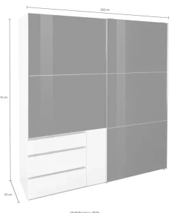 Wimex Schwebetürenschrank »Level by fresh to go« mit Glastüren