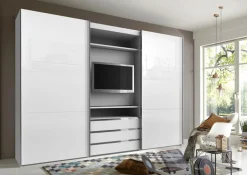 Wimex Schwebetürenschrank »Magic by fresh to go« tolles EXTRA: mit drehbarem TV-Element, Fronten aus Glas