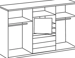 Wimex Schwebetürenschrank »Magic by fresh to go« tolles EXTRA: mit drehbarem TV-Element, Fronten aus Glas