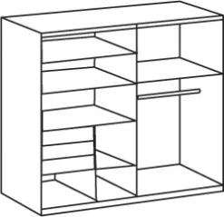 Wimex Schwebetürenschrank »Oldenburg, Kleiderschrank mit Spiegel in weiß, 3 Schubladen« B/T/H: 180/64/198cm, inklusive geräumigen Innenleben, Made in Germany,mit Spiegel
