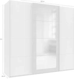 Wimex Schwebetürenschrank »RINTELN mit Spiegel, erhältlich in den Breiten: 225cm, 270cm & 313cm« 3-türiger Schrank in verschiedenen Farben erhältlich