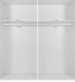 Wimex Schwebetürenschrank »RINTELN mit Spiegel, erhältlich in den Breiten: 225cm, 270cm & 313cm« 3-türiger Schrank in verschiedenen Farben erhältlich