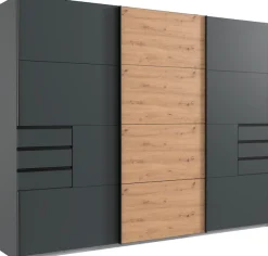 Wimex Schwebetürenschrank »Saigon, mit kompletter Innenausstattung, Made in Germany« Kleiderschrank 3-türig, 270cm breit, mit 6 praktischen Außenschubladen