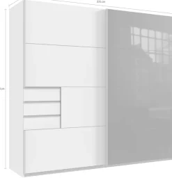 Wimex Schwebetürenschrank »Saigon« mit Spiegeltür, 2 Türen, 225cm breit