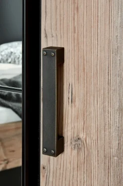 Wimex Schwebetürenschrank »Stockholm, Schlafzimmerschrank mit Industrial-Look, rustikale Optik« Kleiderschrank mit Spiegel BESTSELLER Schrank Garderobe