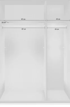 Wimex Schwebetürenschrank »Texel in den Breiten 135cm & 180cm erhältlich, inkl. Spiegel« mit Metallgriffen