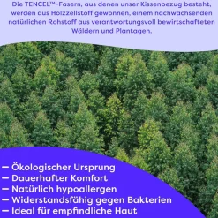 Wolkenfeld Babykissen »Eron Kinderkissen« Weiches und Atmungsaktives Kinderkopfkissen - Natürliches Memory Foam
