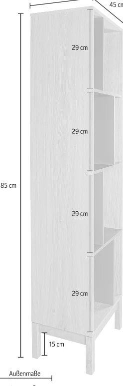 Woodman Bücherregal »Abbeywood« Holzfurnier aus Eiche, FSC®-zertifiziert