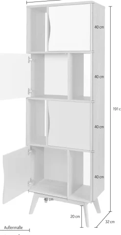 Woodman Bücherregal »Avon« Holzfurnier aus Eiche, FSC®-zertifiziert