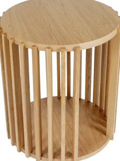 Woodman Beistelltisch »Drum, Breite/Tiefe/Höhe: 53/53/58 cm« Holzfurnier aus Eiche, Sproßen aus massiver Eiche, FSC®