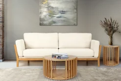 Woodman Beistelltisch »Drum, Breite/Tiefe/Höhe: 53/53/58 cm« Holzfurnier aus Eiche, Sproßen aus massiver Eiche, FSC®