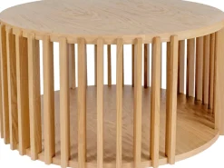 Woodman Couchtisch »Drum, Breite/Tiefe/Höhe: 83/83/42 cm« Holzfurnier aus Eiche, Sproßen aus massiver Eiche, FSC®