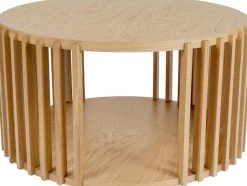 Woodman Couchtisch »Drum, Breite/Tiefe/Höhe: 83/83/42 cm« Holzfurnier aus Eiche, Sproßen aus massiver Eiche, FSC®