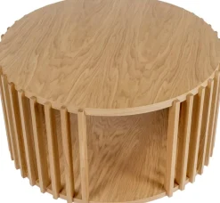 Woodman Couchtisch »Drum, Breite/Tiefe/Höhe: 83/83/42 cm« Holzfurnier aus Eiche, Sproßen aus massiver Eiche, FSC®