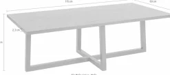 Woodman Couchtisch »Milo« Breite 115 cm, Gestell aus Massivholz, FSC®-zertifiziert