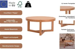 Woodman Couchtisch »Peppa« Breite 82 cm, FSC®-zertifiziert