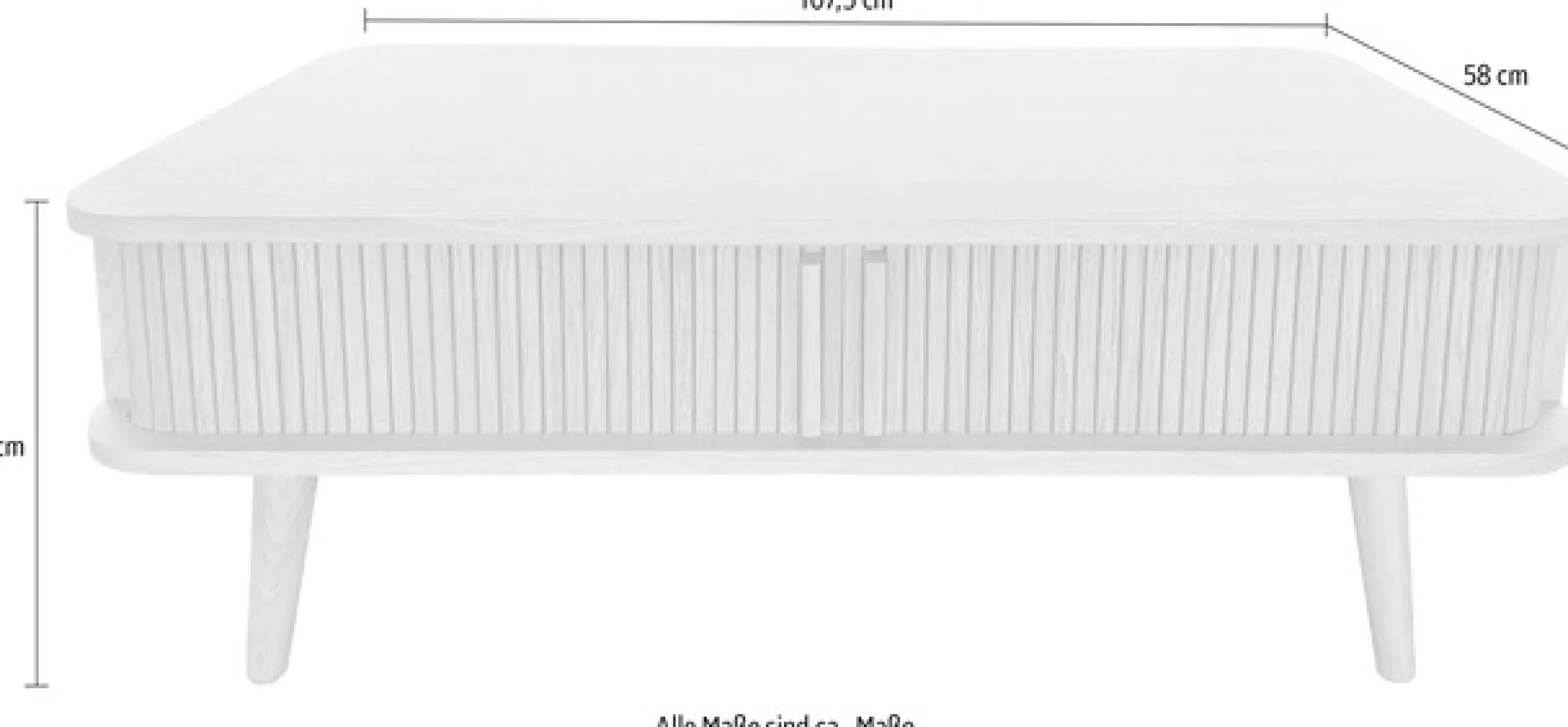 Woodman Couchtisch »Rove« besonderes Design, teilmassiv, Breite 107 cm, FSC®-zertifiziert