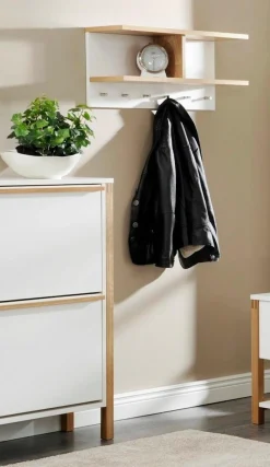 Woodman Garderobenpaneel »Northgate« Holzfurnier aus Eiche, mit 6 Haken, FSC®-zertifiziert