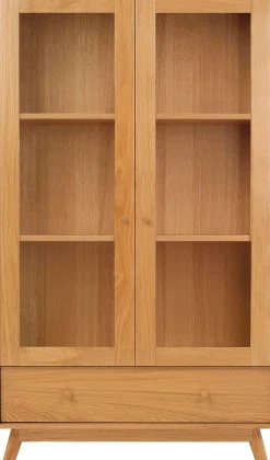 Woodman Glasvitrine »Kensal« im schlichten skandinavischen Design, Holzfurnier aus Eiche, FSC®