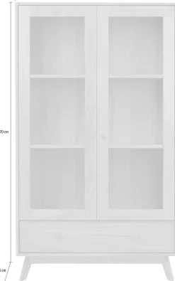 Woodman Glasvitrine »Kensal« im schlichten skandinavischen Design, Holzfurnier aus Eiche, FSC®
