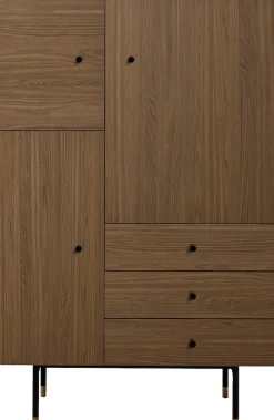 Woodman Highboard »Jugend Kommode« Stauraumschrank mit Holzfurnier aus Eiche, Breite 90 cm, FSC®