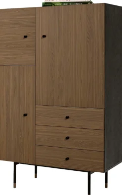 Woodman Highboard »Jugend Kommode« Stauraumschrank mit Holzfurnier aus Eiche, Breite 90 cm, FSC®