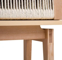 Woodman Highboard »Lidia« Stauraumschrank, Türenfronten aus geflochtenem Hanfseil, Breite 90 cm