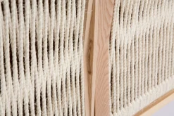Woodman Highboard »Lidia« Stauraumschrank, Türenfronten aus geflochtenem Hanfseil, Breite 90 cm