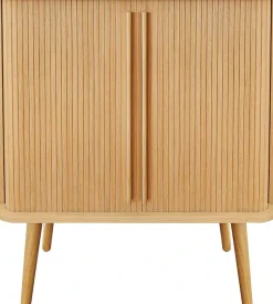 Woodman Highboard »Rove« Stauraumschrank besonderes Design, Breite 83 cm, mit Eichenholzfurnier