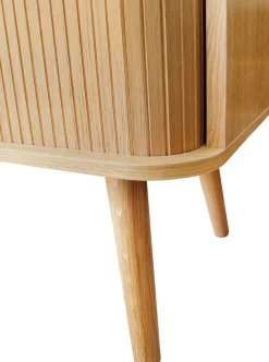 Woodman Highboard »Rove« Stauraumschrank besonderes Design, Breite 83 cm, mit Eichenholzfurnier
