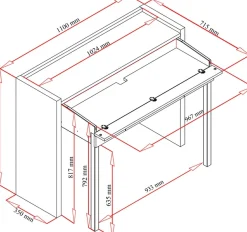 Woodman Konsolentisch »Jens« mit Schreibtisch Funktion, im extravaganten Design, FSC®-zertifiziert