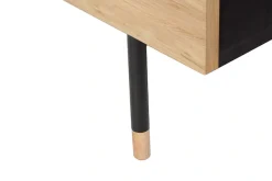 Woodman Nachtkommode »Jugend« Echtholzfurnier aus Eiche, Breite53 cm, mit Schubladen, Metallfüße