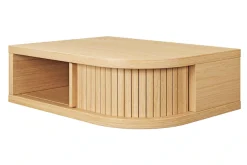 Woodman Nachttisch »Farsta« in 3 Farben, mit Tambourschiebetüren, mit Eichenholz furniert, FSC®