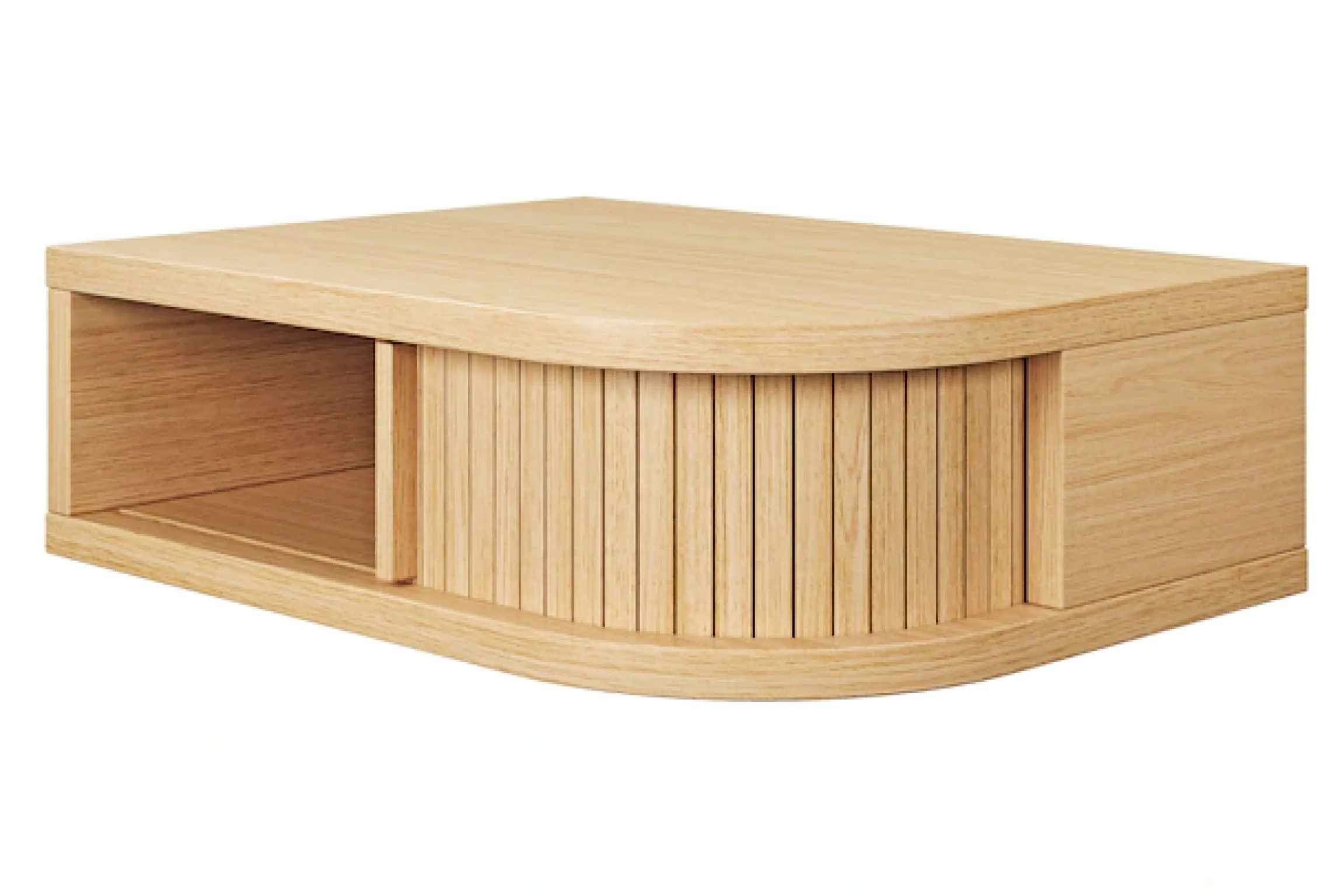 Woodman Nachttisch »Farsta« in 3 Farben, mit Tambourschiebetüren, mit Eichenholz furniert, FSC®