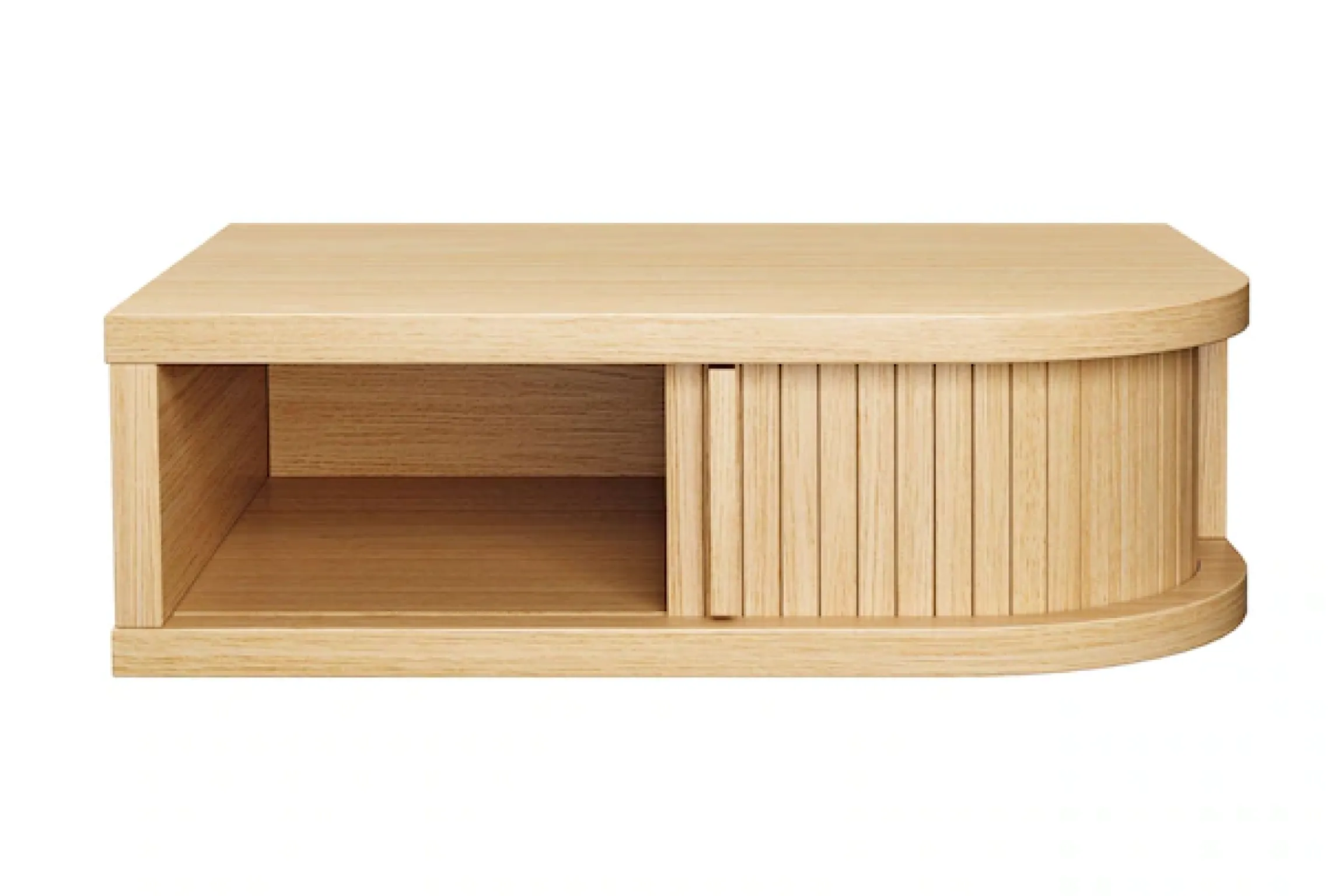 Woodman Nachttisch »Farsta« in 3 Farben, mit Tambourschiebetüren, mit Eichenholz furniert, FSC®