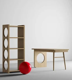 Woodman Schreibtisch »Bau« besonderes Design, Breite 140 cm, FSC®-zertifiziert