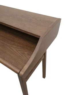 Woodman Schreibtisch »Carteret Computer-Tisch mit ausziebarer Arbeitsplatte« edles Holzfurnier, Gestell Massivholz, Breite 115 cm
